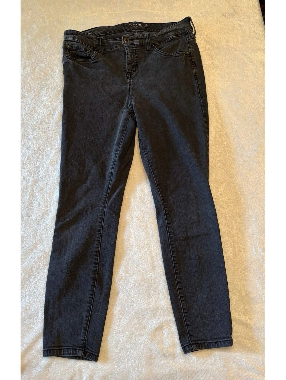 Torrid Jeans Womens 12R Premium High-Rise Curvy Skinny Ankle Stretch Denim Black